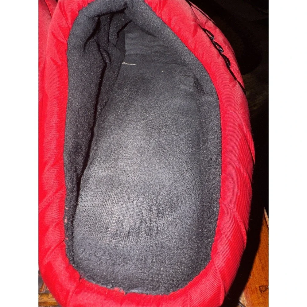 Subu Quilted Puffer Slippers Indoor/ Outdoor Comfort Camping Unisex Red Sz 2